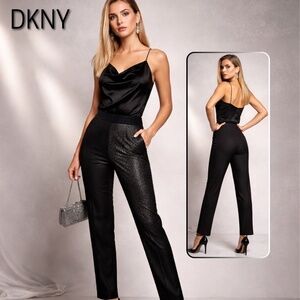 DKNY Black Dress Pants/Sparkly Front/New Condition